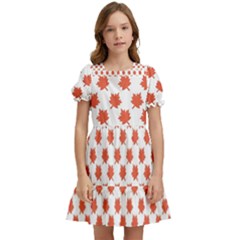 Maple Leaf   Kids  Puff Sleeved Dress by ConteMonfrey