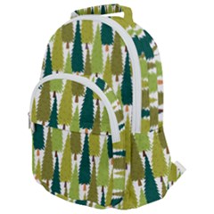 Pine Trees   Rounded Multi Pocket Backpack by ConteMonfrey