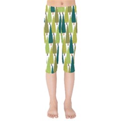 Pine Trees   Kids  Capri Leggings  by ConteMonfrey