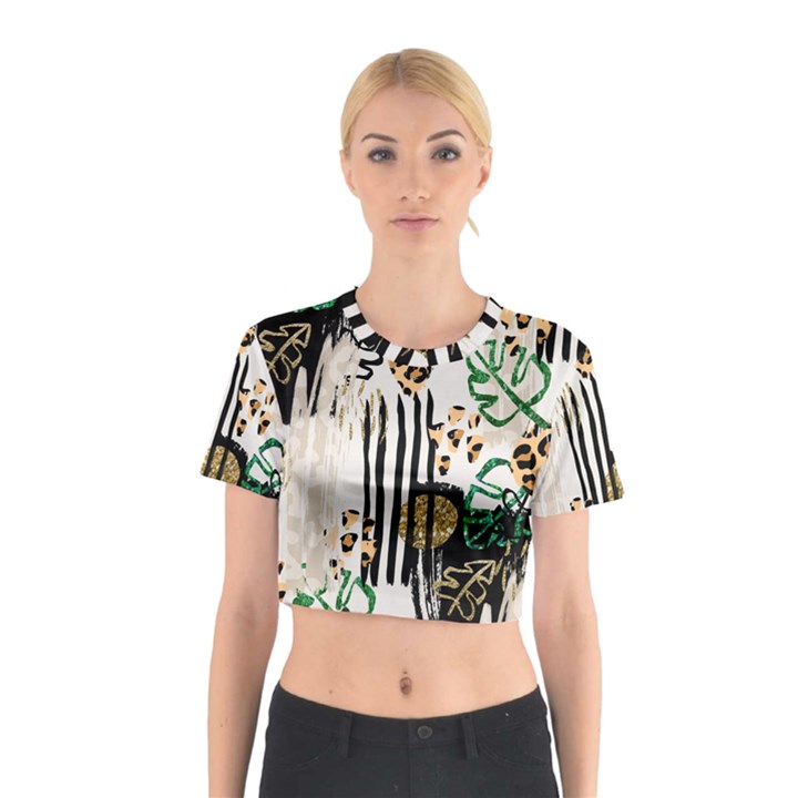 Modern Jungle Cotton Crop Top