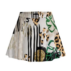 Modern Jungle Mini Flare Skirt by ConteMonfrey