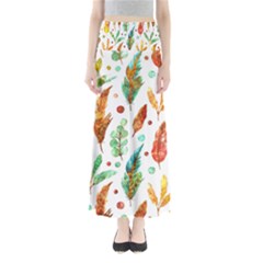 Watercolor Nature Glimpse  Full Length Maxi Skirt by ConteMonfrey