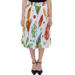 Watercolor Nature Glimpse  Classic Midi Skirt by ConteMonfrey