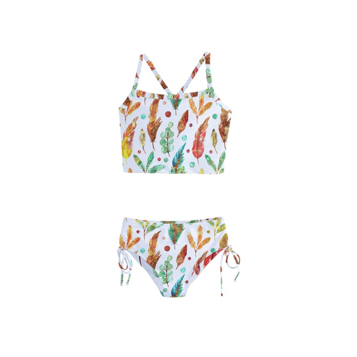 Watercolor Nature Glimpse  Girls  Tankini Swimsuit