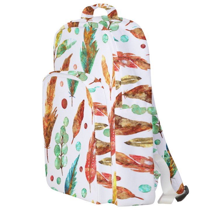 Watercolor Nature Glimpse  Double Compartment Backpack