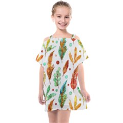 Watercolor Nature Glimpse  Kids  One Piece Chiffon Dress by ConteMonfrey