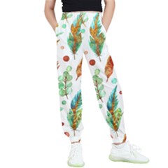 Watercolor Nature Glimpse  Kids  Elastic Waist Pants