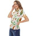 Watercolor Nature Glimpse  Women s Short Sleeve Double Pocket Shirt View3