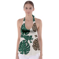 Colorful Monstera  Babydoll Tankini Top by ConteMonfrey