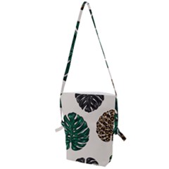 Colorful Monstera  Folding Shoulder Bag by ConteMonfrey