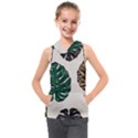 Colorful Monstera  Kids  Sleeveless Hoodie View1