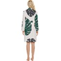 Colorful Monstera  Long Sleeve Velour Robe View4