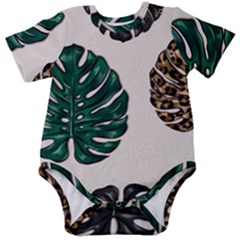 Colorful Monstera  Baby Short Sleeve Onesie Bodysuit by ConteMonfrey