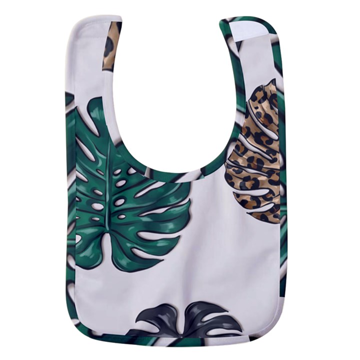 Colorful Monstera  Baby Bib