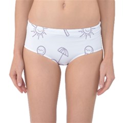 Doodles - Beach Time! Mid-waist Bikini Bottoms by ConteMonfrey