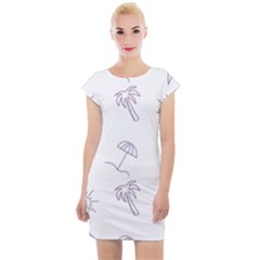 Doodles - Beach Time! Cap Sleeve Bodycon Dress by ConteMonfrey