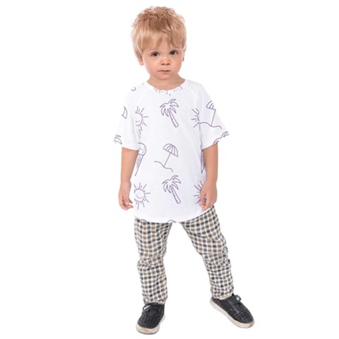 Doodles - Beach Time! Kids  Raglan Tee by ConteMonfrey