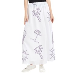 Doodles - Beach Time! Maxi Chiffon Skirt by ConteMonfrey