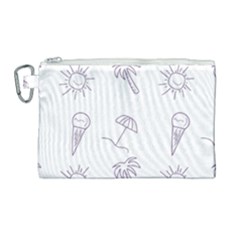 Doodles - Beach Time! Canvas Cosmetic Bag (large) by ConteMonfrey