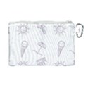 Doodles - Beach Time! Canvas Cosmetic Bag (Large) View2