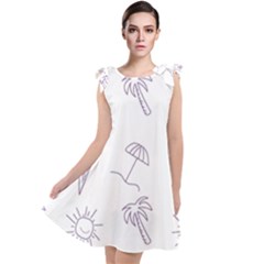 Doodles - Beach Time! Tie Up Tunic Dress by ConteMonfrey