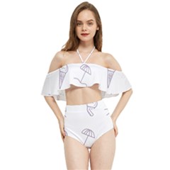 Doodles - Beach Time! Halter Flowy Bikini Set  by ConteMonfrey