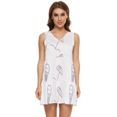 Doodles - Beach Time! Tiered Sleeveless Mini Dress by ConteMonfrey