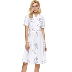 Doodles - Beach Time! Button Top Knee Length Dress by ConteMonfrey