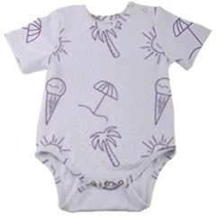 Doodles - Beach Time! Baby Short Sleeve Onesie Bodysuit by ConteMonfrey