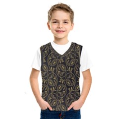 Classy Golden Leaves   Kids  Basketball Tank Top by ConteMonfrey