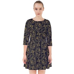 Classy Golden Leaves   Smock Dress by ConteMonfrey