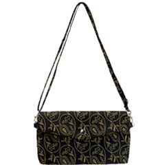 Classy Golden Leaves   Removable Strap Clutch Bag by ConteMonfrey