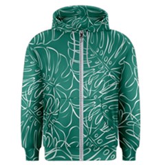 Tropical Monstera  Men s Zipper Hoodie by ConteMonfrey