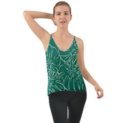 Tropical Monstera  Chiffon Cami by ConteMonfrey