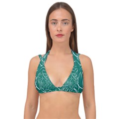 Tropical Monstera  Double Strap Halter Bikini Top by ConteMonfrey