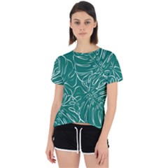 Tropical Monstera  Open Back Sport Tee by ConteMonfrey