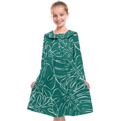 Tropical Monstera  Kids  Midi Sailor Dress by ConteMonfrey