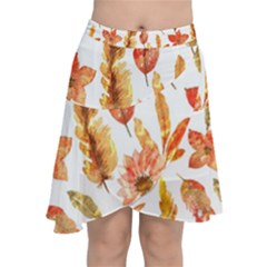 Hot Colors Nature Glimpse Chiffon Wrap Front Skirt by ConteMonfrey