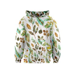 Leaves And Feathers - Nature Glimpse Kids  Pullover Hoodie by ConteMonfrey