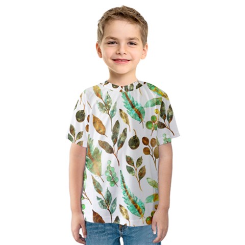 Leaves And Feathers - Nature Glimpse Kids  Sport Mesh Tee by ConteMonfrey