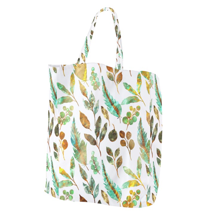 Leaves And Feathers - Nature Glimpse Giant Grocery Tote