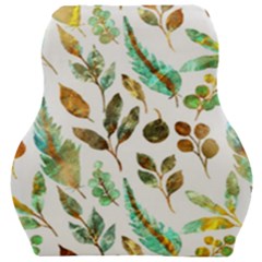 Leaves And Feathers - Nature Glimpse Car Seat Velour Cushion  by ConteMonfrey