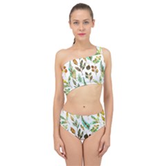 Leaves And Feathers - Nature Glimpse Spliced Up Two Piece Swimsuit by ConteMonfrey