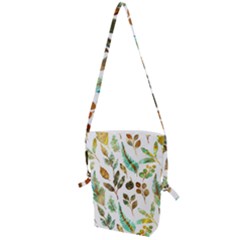 Leaves And Feathers - Nature Glimpse Folding Shoulder Bag by ConteMonfrey