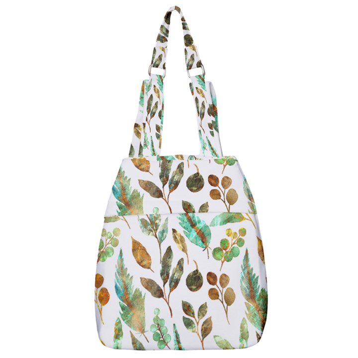 Leaves And Feathers - Nature Glimpse Center Zip Backpack