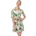 Leaves And Feathers - Nature Glimpse Belted Shirt Dress View1