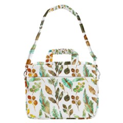 Leaves And Feathers - Nature Glimpse Macbook Pro 16  Shoulder Laptop Bag by ConteMonfrey