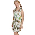 Leaves And Feathers - Nature Glimpse Kids  Sleeveless Tiered Mini Dress View2