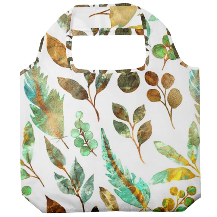 Leaves And Feathers - Nature Glimpse Foldable Grocery Recycle Bag