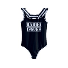 Babbo Issues - Italian Humor Kids  Frill Swimsuit by ConteMonfrey